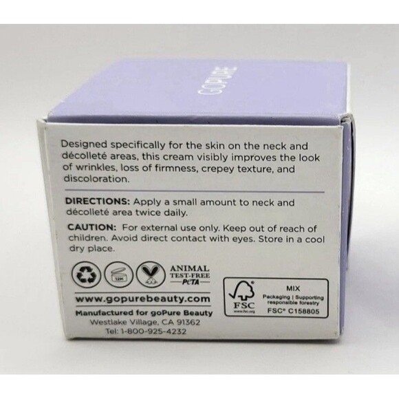 GoPure Tighten Lift Firming Neck Cream 1.7 fl oz (50 mL)~Exp 09/2026 - Picture 7 of 8